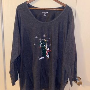 Dreams Co. Long Sleeve Graphic Christmas T-shirt - size 3XL